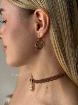 Earrings "Flower of the Soul" brass 2344 photo