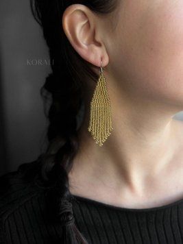 Gold earrings 501 photo
