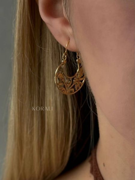 Earrings "Flower of the Soul" brass 2344 photo