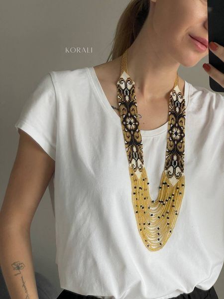 Circular necklace "Primrose" gold 860 photo