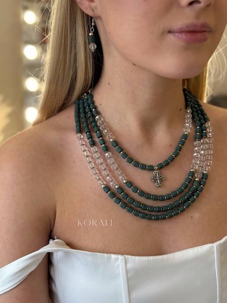 Set "Spring" necklace and earrings 2164 photo
