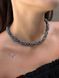 Snake harness 2 in 1 (necklace and bracelet) silver-purple 79 photo 8