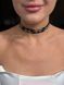 Ribbon necklace "Zori" matte black with transparent pattern 2318 photo 1