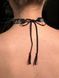 Ribbon necklace "Zori" matte black with transparent pattern 2318 photo 5