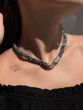 Snake harness 2 in 1 (necklace and bracelet) silver-purple