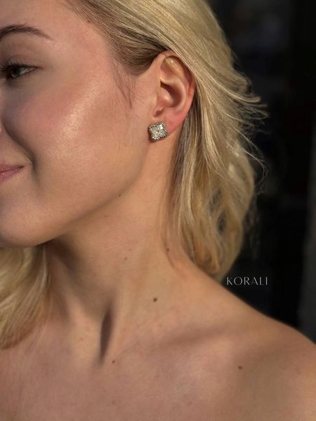 "Flower of Happiness" mother-of-pearl earrings 1186 photo