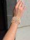 Bracelet "Air" milky color with pink and green splashes 2480 photo 2