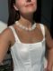 Necklace "Shimmering glow" white with pearls 200 photo 2