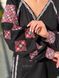 Embroidered blouse "Blossom" black color 2421 photo 3