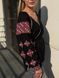 Embroidered blouse "Blossom" black color 2421 photo 2
