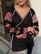 Embroidered blouse "Blossom" black color 2421 photo 6