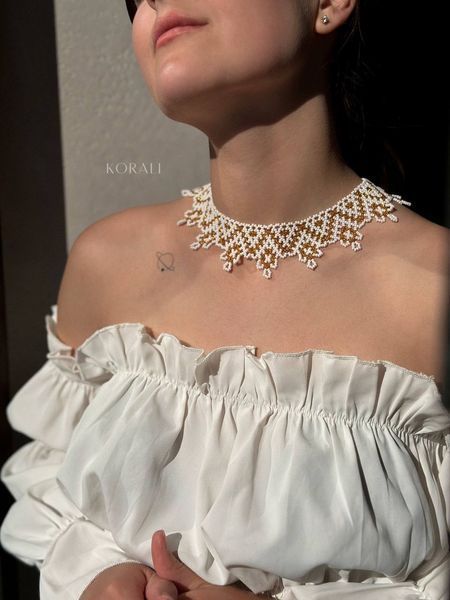 Silyanka "Kiss of the sun" white and gold 355 photo