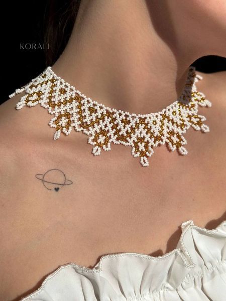 Silyanka "Kiss of the sun" white and gold 355 photo