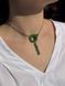 Pendant "Horizon of Desires" green with silver fittings 603 photo 3