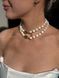 Necklace "Shine of mother of pearl" made of natural stones (short) 2286 photo 3
