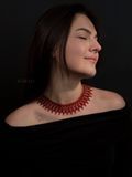 Силянка "Цвіт терену" червона з золотим вкрапленням 529 фото