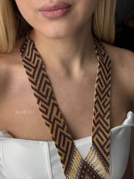 Necklace "Ornament of Being" brown-gold 2138 photo