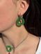 Earrings "Horizon of Desires" green with silver hardware 604 photo 2