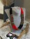 Ethnic necklace red and black with green pattern 1007 photo 1