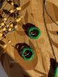 Earrings "Horizon of Desires" green with silver hardware 604 photo