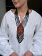"Bereginya" black scarf with multi-colored pattern 2321 photo