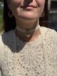 Set of lamb pendant "Heart" and earrings "Fun" 783 photo