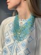 Necklace "Air" blue-yellow 863 photo