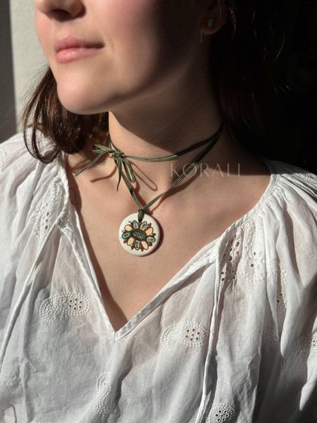 Ceramic pendant "Bakhmatyuk flower" 27 photo