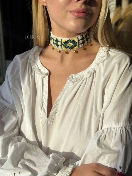 Ribbon necklace "Kosovo motifs" 1099 photo