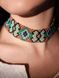 "Autumn Bloom" beaded necklace in green tones 2529 photo 1