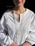 Necklace "Shine" white color 2190 photo