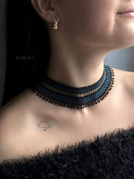 Silyanka "Morning dew" black and blue 531 photo