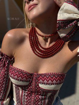 Set "Hope" necklace and choker with rustle 866 photo