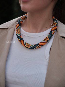 Harness necklace "Sunny Carpathians" 323 photo