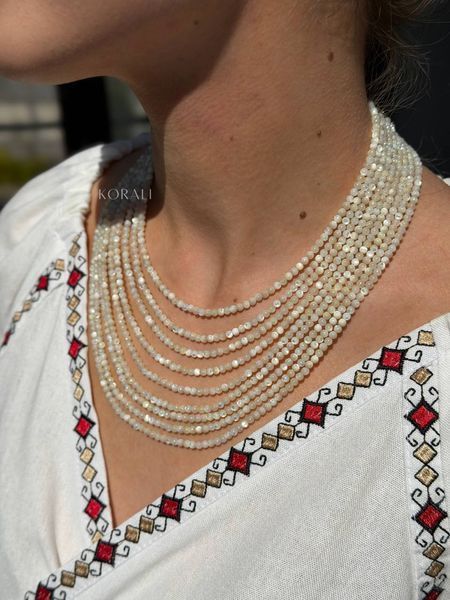 "Morning Dew" necklace made of natural stones 2324 photo