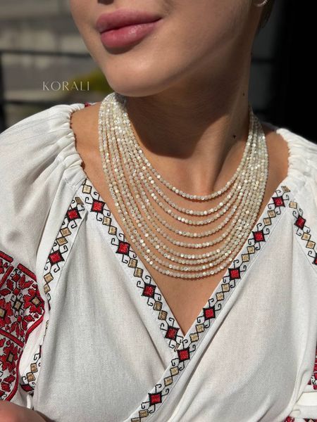 "Morning Dew" necklace made of natural stones 2324 photo