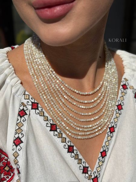 "Morning Dew" necklace made of natural stones 2324 photo