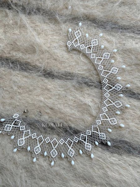 Silyanka "Magic flower" is transparent with a white pattern 532 photo