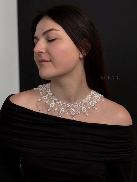 Silyanka "Magic flower" is transparent with a white pattern 532 photo