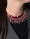 Set of "Flower of the Field" necklace and choker with rondels, red 749 photo 2