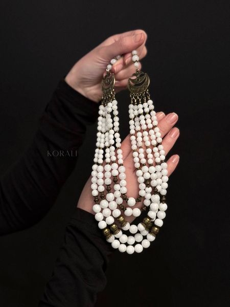 Natural jade stone necklace "Light of Hope" 533 photo
