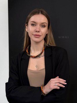 Комплект "Сонце над полониною" намисто і браслет 534 фото