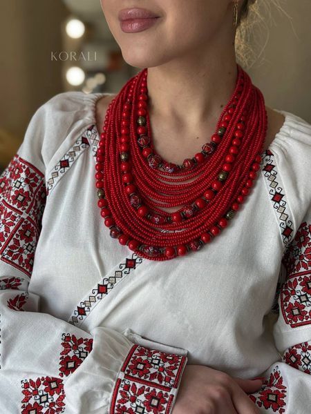 Necklace made of natural stones "Flower-Soul" 2140 photo