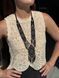 Гердан "Феміда" чорний з срібними узорами 826 фото 2