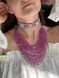 Set of necklace "air" lavender and ribbon necklace "Zorepad" 110 photo 1