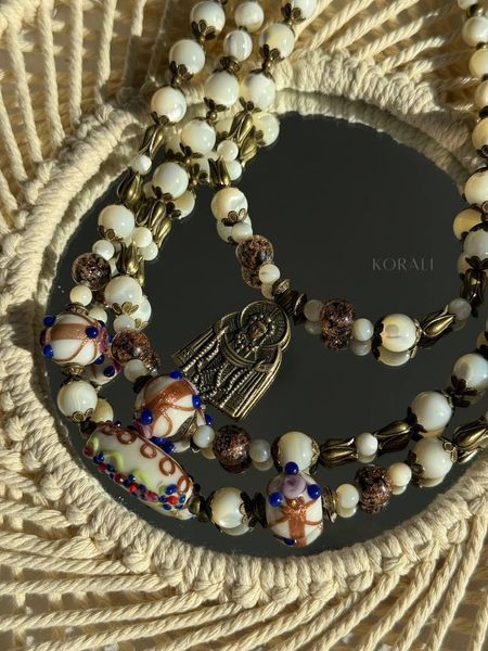 Necklace "Bereginya" made of natural stones 674 photo