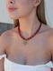 Single-row necklace "Crimson Flower" 2492 photo 5