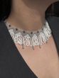 Silyanka "Starfall of Dreams" white with silver ornament 712 photo