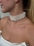 Choker necklace "Air" white (thicker) 1041 photo