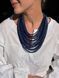 Necklace made of Czech beads "Corals" blue 2291 photo 1
